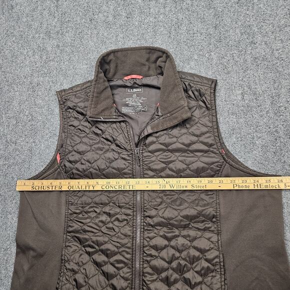 LL Bean Quilted Vest Sz 2X Brown Zip Front Outdoor Layer Nature Gorpcore OHMT1L - Picture 5 of 6